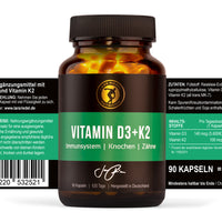 Vitamin D3 + K2 (5.600IE 140 mcg / 90 Kapseln)