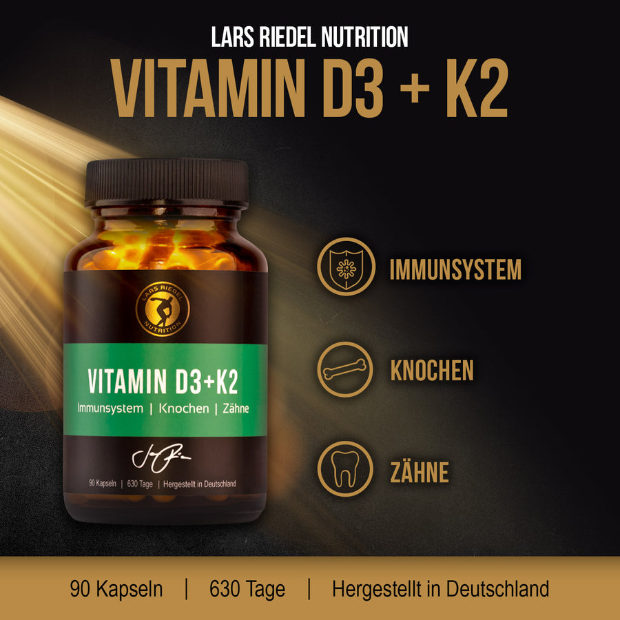 Vitamin D3 + K2 (5.600IE 140 mcg / 90 Kapseln)